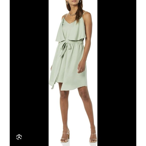 TEREA Women's Elise Double Layer Mini Dress Light Green Plus Size 5X NWT - Picture 2 of 3